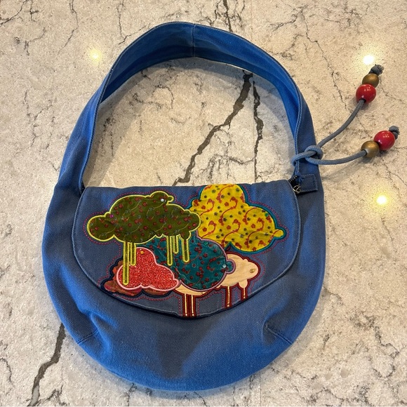 Handbags - Cute blue boho purse
